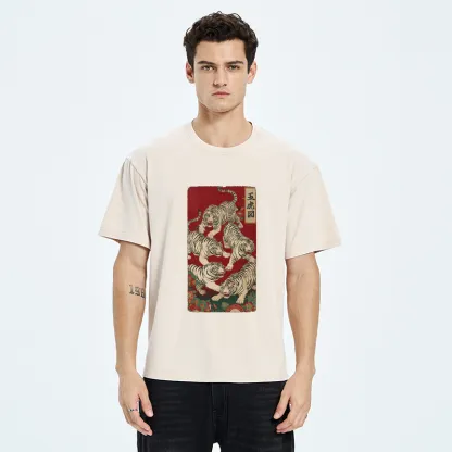 Tokyo-Tiger The Five Fierce Tigers Washed T-Shirt