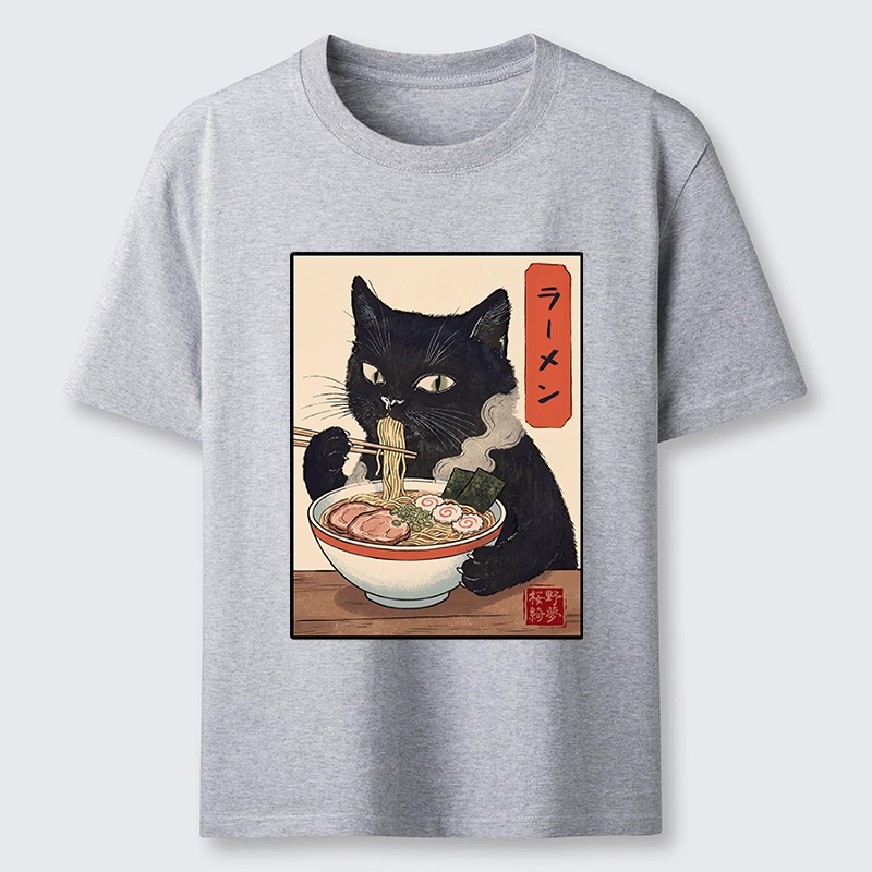 Tokyo-Tiger Ramen Eating Cute Cat Classic T-Shirt