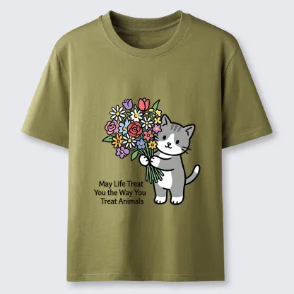 Tokyo-Tiger Funny Cat Bouquet Classic T-Shirt