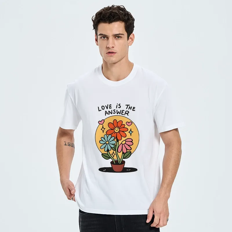 Tokyo-Tiger Happy Blooms Say Love Solves All Things Classic T-Shirt