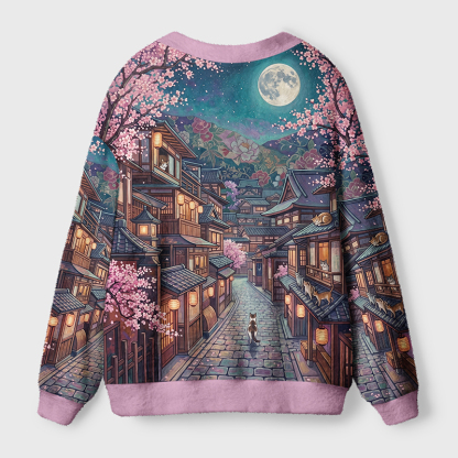 Tokyo-Tiger Cats Of Sakura Town Ugly Cardigan Sweater