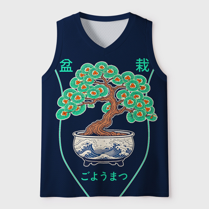 Tokyo-Tiger White Pine Bonsai Mesh Tank Top