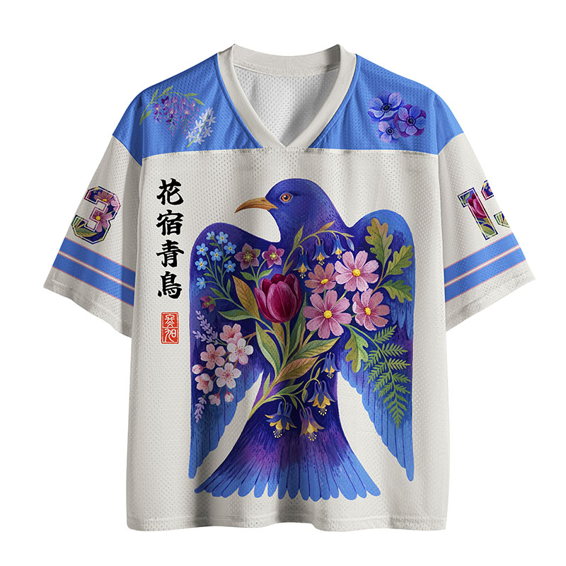 Tokyo-Tiger Blossom Winged Bird Mesh Jersey