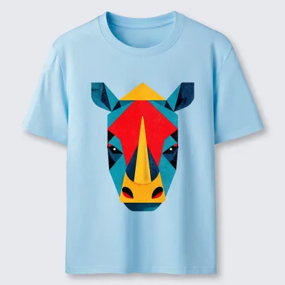 Tokyo-Tiger Geometric Rhino Art Classic T-Shirt