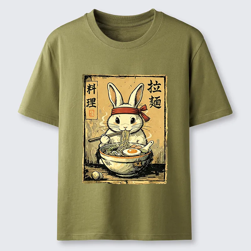 Tokyo-Tiger Cute Rabbit Eating Ramen Classic T-Shirt