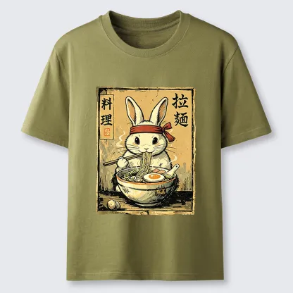 Tokyo-Tiger Cute Rabbit Eating Ramen Classic T-Shirt