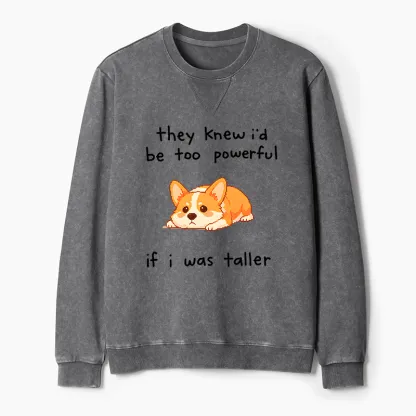 Tokyo-Tiger Funny Short Dog Joke Washed Terry Sweatshirt