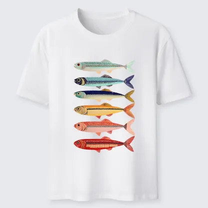 Tokyo-Tiger Colorful Fish Stack Classic T-Shirt