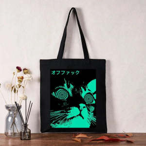 Image of Tokyo-Tiger Cool Cat Japanese Tote Bag