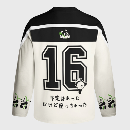 Tokyo-Tiger Maybe Later Panda Long-Sleeve Hockey Jersey