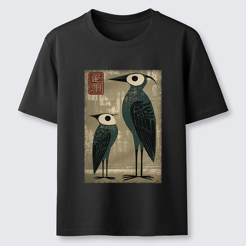 Tokyo-Tiger Retro Two Birds Art Classic T-Shirt