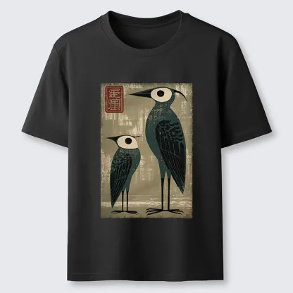 Tokyo-Tiger Retro Two Birds Art Classic T-Shirt