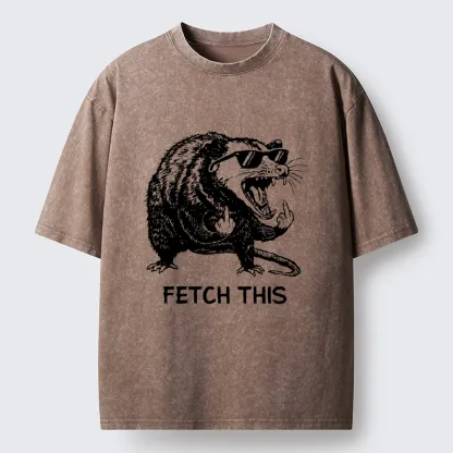 Tokyo-Tiger Cool Opossum Funny Meme Washed T-Shirt