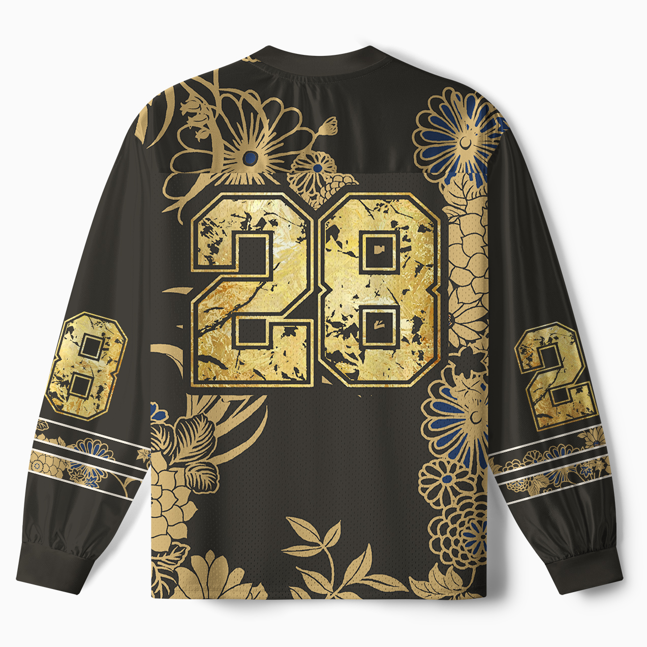 Tokyo-Tiger Samurai Black Cat Paneled Long Sleeve Jersey