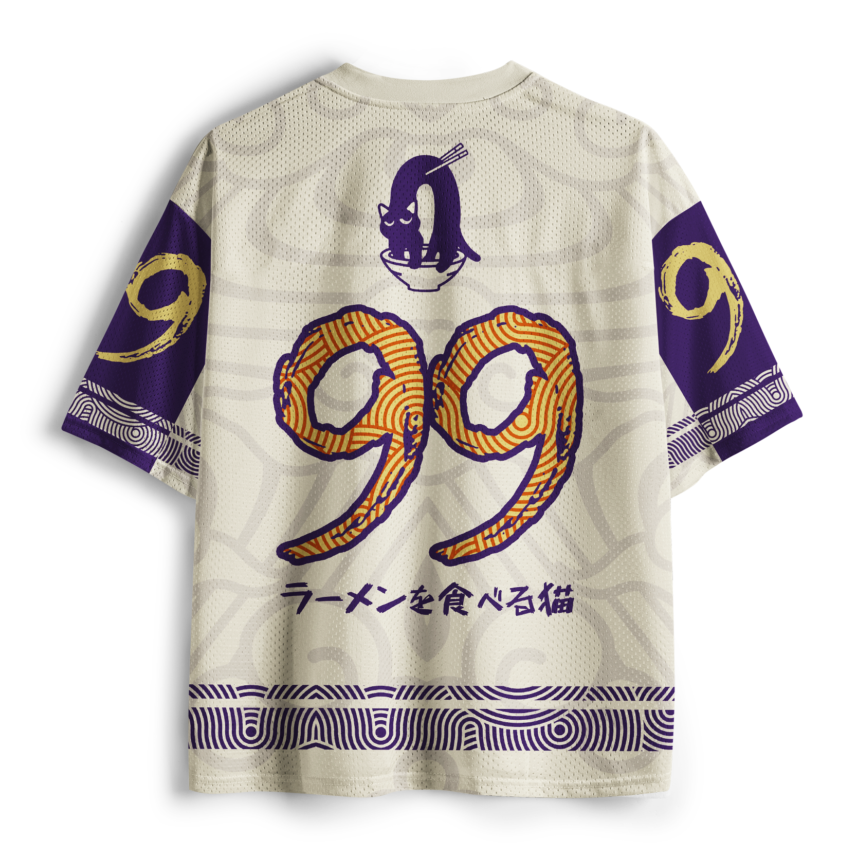 Tokyo-Tiger Vintage Neko Ramen Mesh Jersey