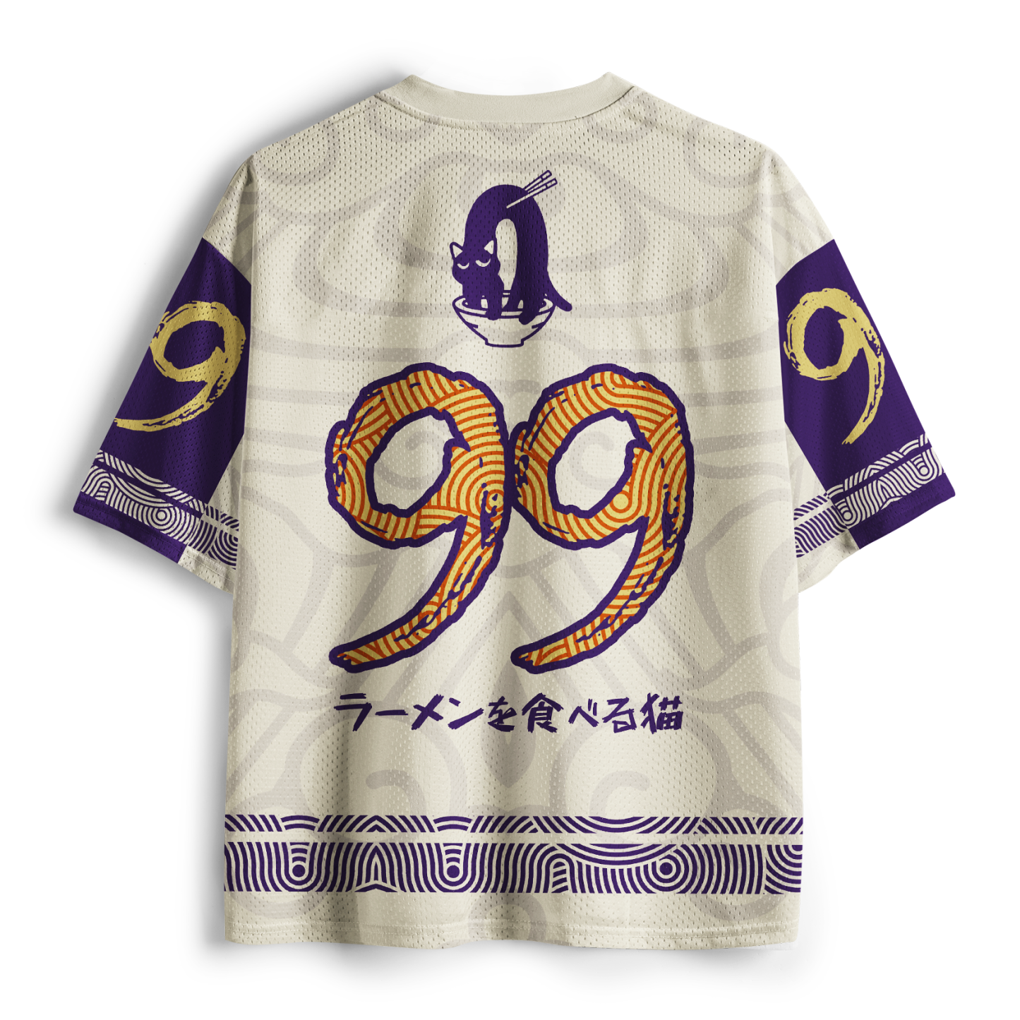 Tokyo-Tiger Vintage Neko Ramen Mesh Jersey