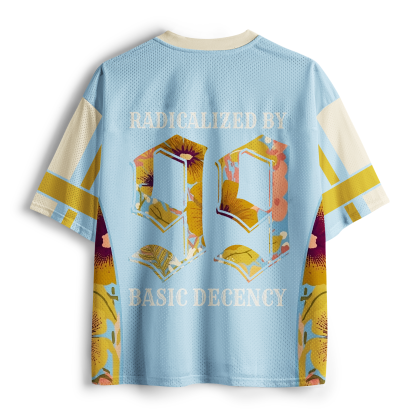 Tokyo-Tiger Sky Blue Blossom Mesh Jersey