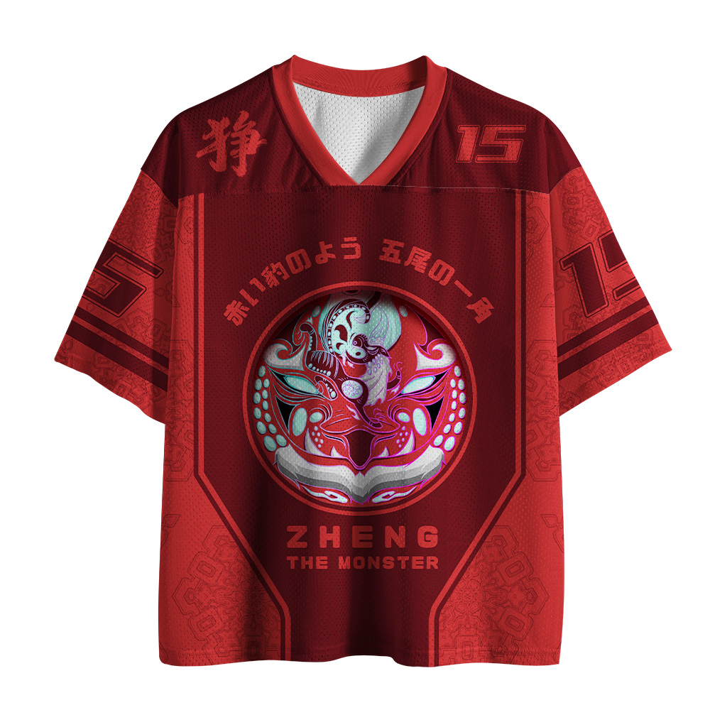 Tokyo-Tiger Monster Japanese Samurai - Zheng Mesh Jersey