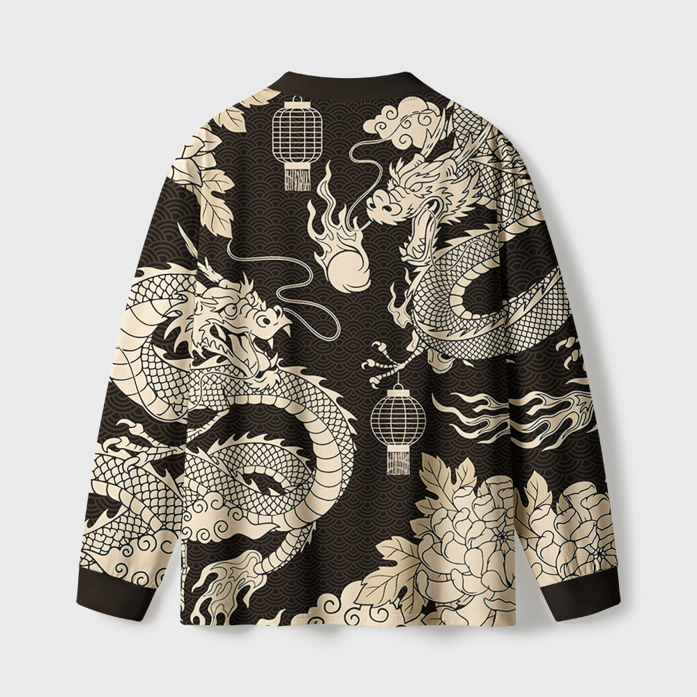 Tokyo-Tiger Two Dragons Playing With A Pearl Eco-Friendly Long Sleeve T-Shirt