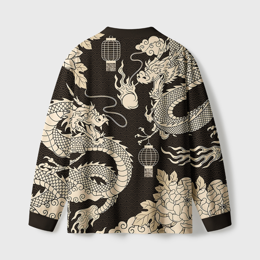 Tokyo-Tiger Two Dragons Playing With A Pearl Eco-Friendly Long Sleeve T-Shirt