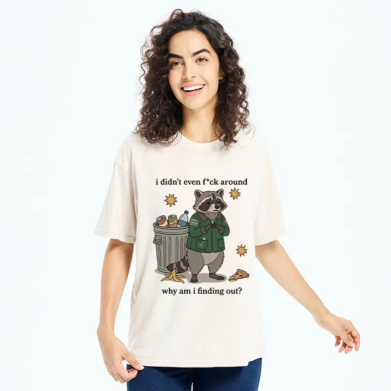 Tokyo-Tiger Funny Confused Raccoon Meme Washed T-Shirt