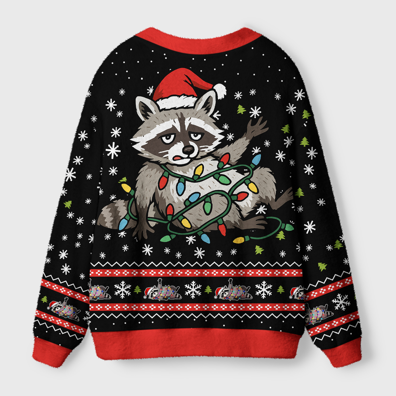 Tokyo-Tiger Unlucky Raccoon Ugly Cardigan Sweater