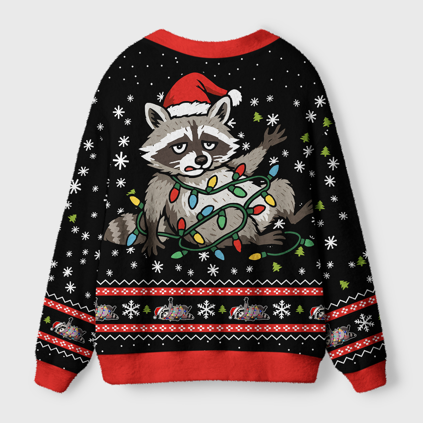 Tokyo-Tiger Unlucky Raccoon Ugly Cardigan Sweater