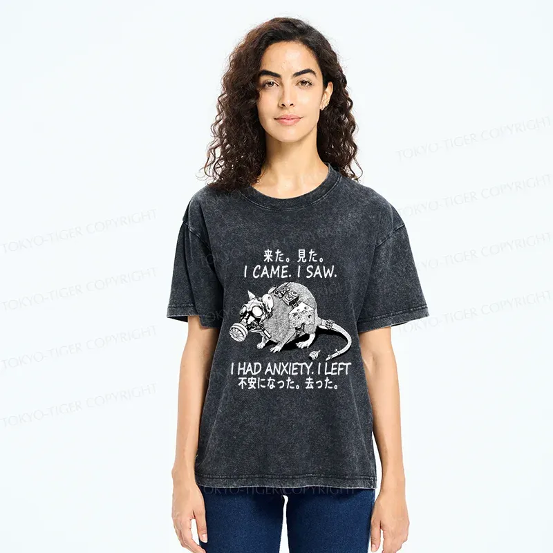Tokyo-Tiger Anxious Mouse Washed T-Shirt