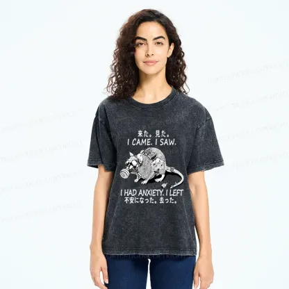 Tokyo-Tiger Anxious Mouse Washed T-Shirt