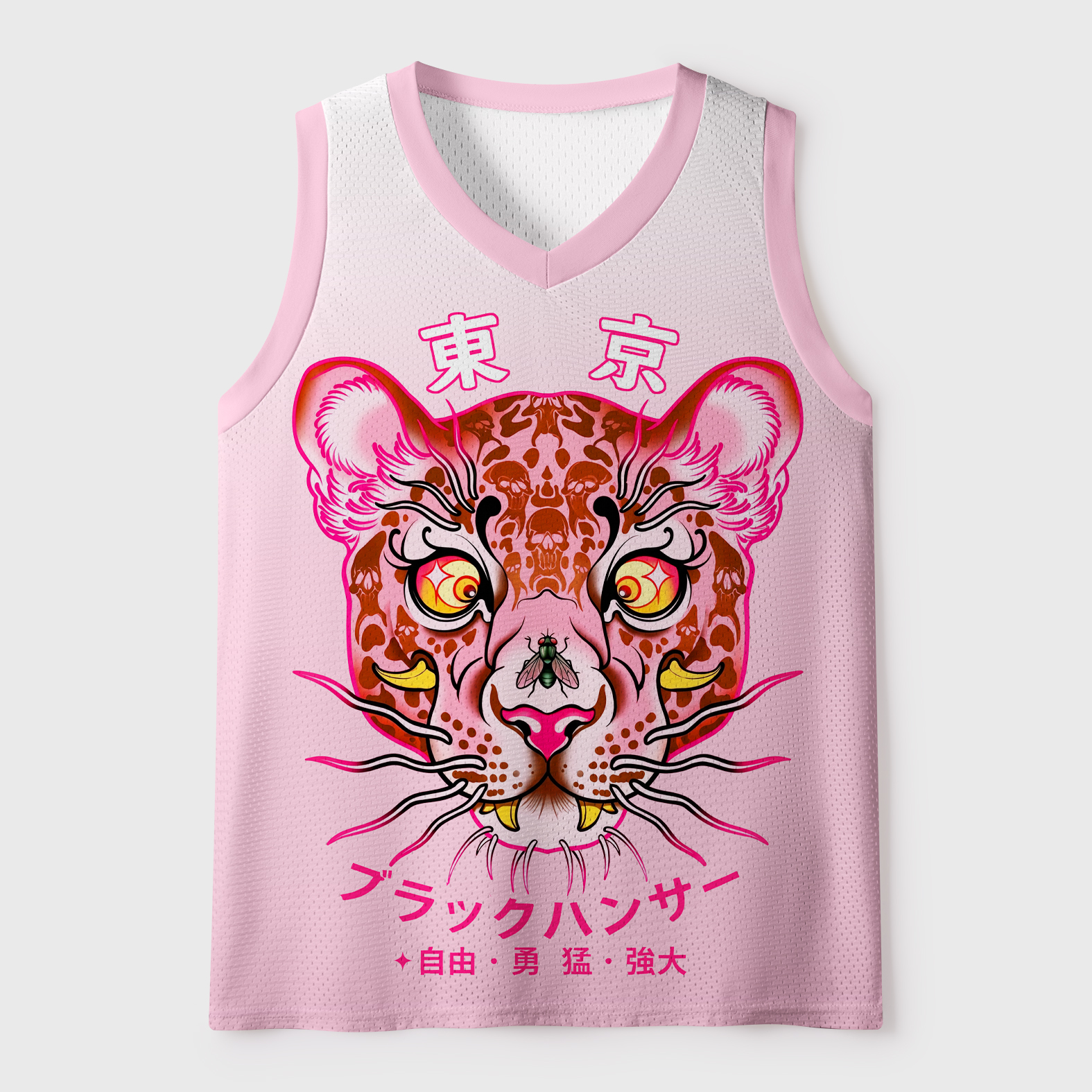 Tokyo-Tiger Dream-Colored Dreamscape Leopard Mesh Tank Top