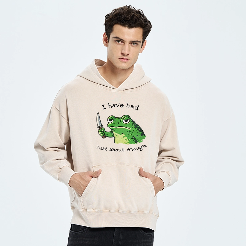 Tokyo-Tiger Impatient Frog Washed Hoodie