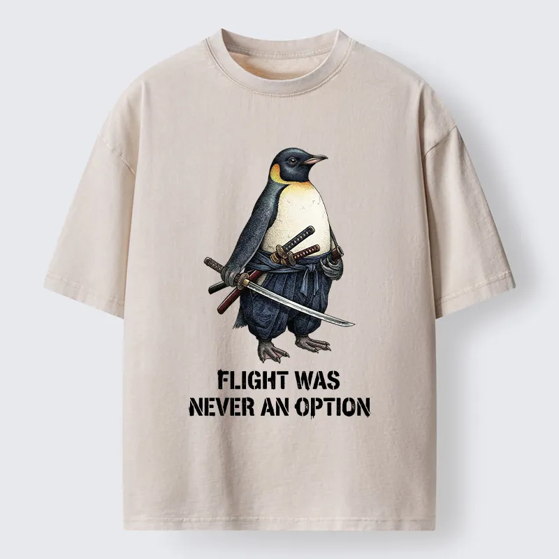Tokyo-Tiger Funny Warrior Penguin With Sword Meme Washed T-Shirt