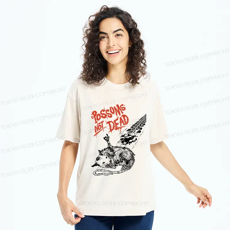 Tokyo-Tiger Possums Don't Die Washed T-Shirt