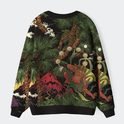 Tokyo-Tiger Japanese Yokai Ugly Cardigan Sweater