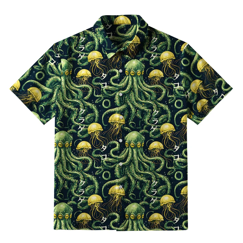 Tokyo-Tiger Mystical Octopus Button-up Shirt
