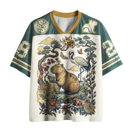 Tokyo-Tiger The Tea-Sipping Capybara Mesh Jersey