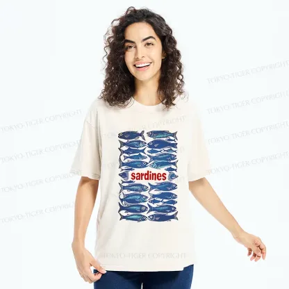 Tokyo-Tiger Japan Sardines Washed T-Shirt