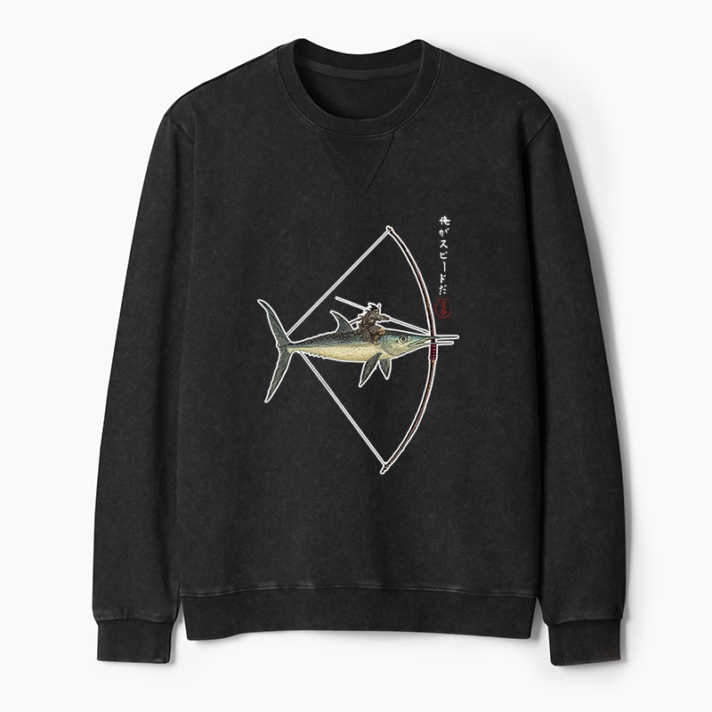 Tokyo-Tiger I Am Speed Washed Terry Sweatshirt