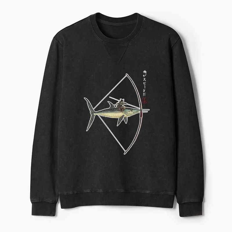 Tokyo-Tiger I Am Speed Washed Terry Sweatshirt