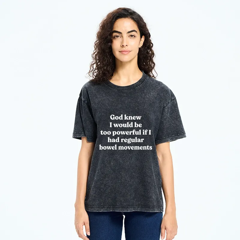 Tokyo-Tiger Funny Joke About Bowel Movements Washed T-Shirt