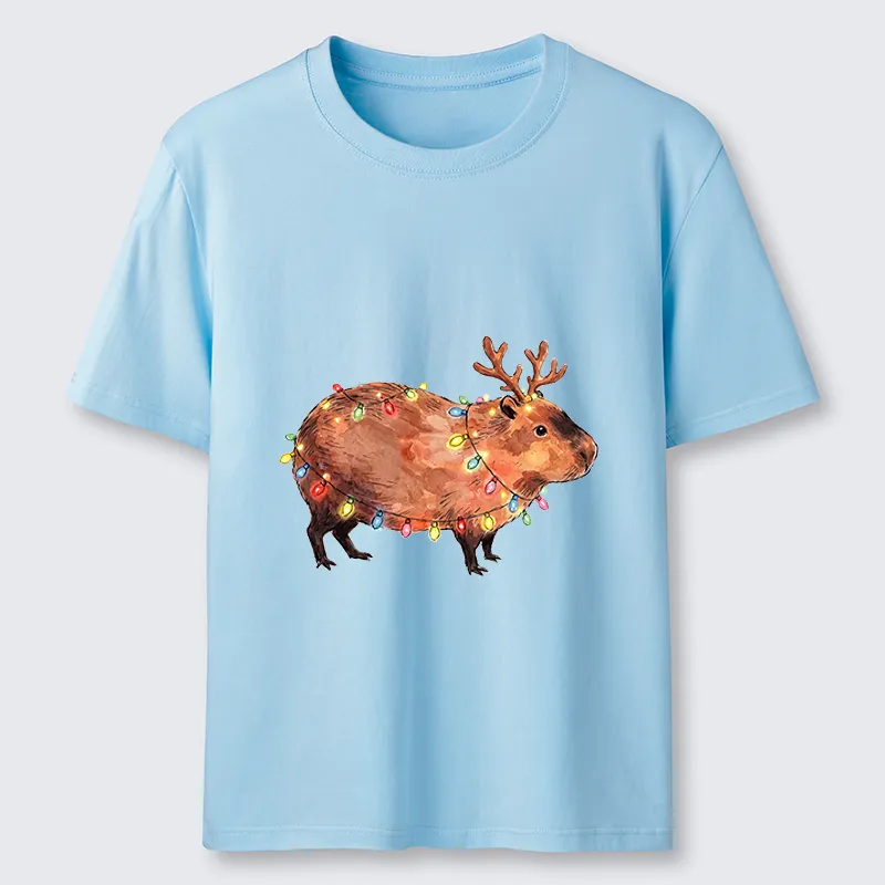 Tokyo-Tiger Christmas Capybara Glow Classic T-Shirt