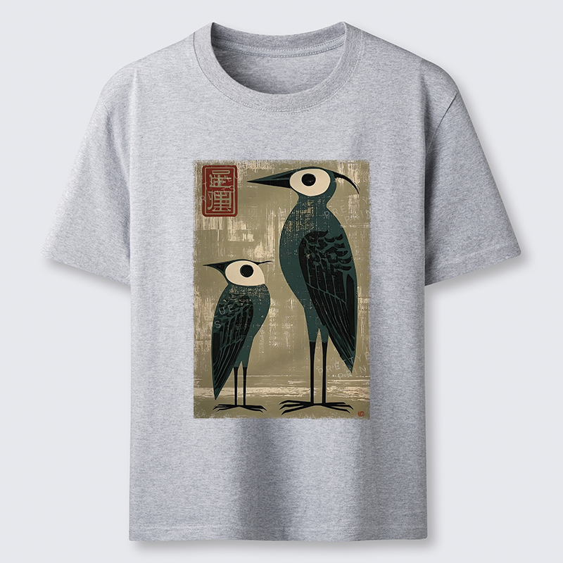 Tokyo-Tiger Retro Two Birds Art Classic T-Shirt