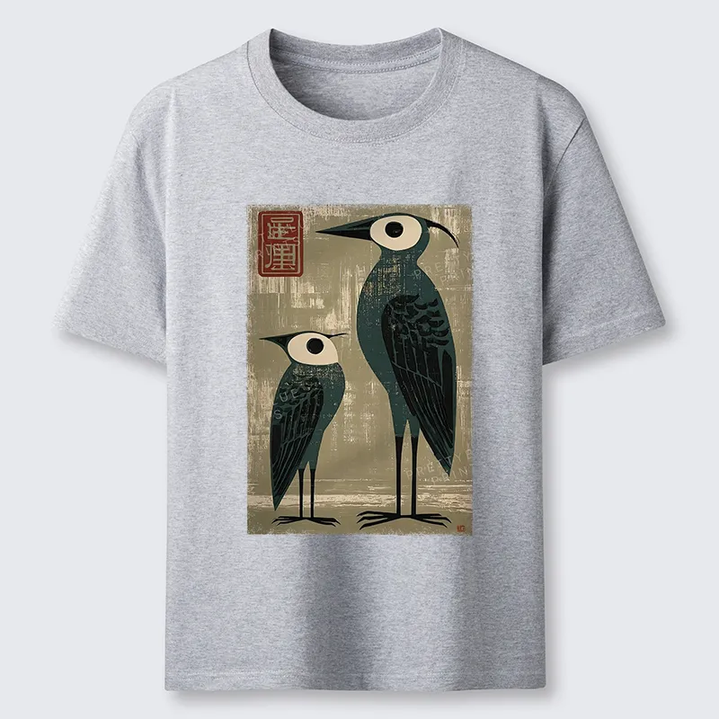 Tokyo-Tiger Retro Two Birds Art Classic T-Shirt