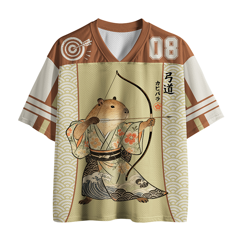 Tokyo-Tiger Capybara Archery No.08 Mesh Jersey