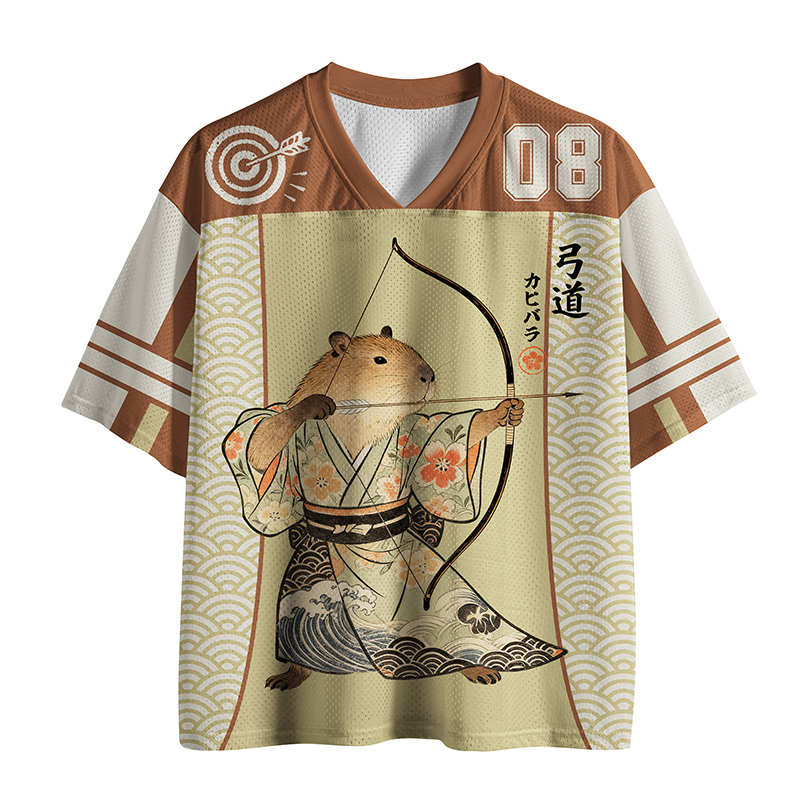 Tokyo-Tiger Capybara Archery No.08 Mesh Jersey