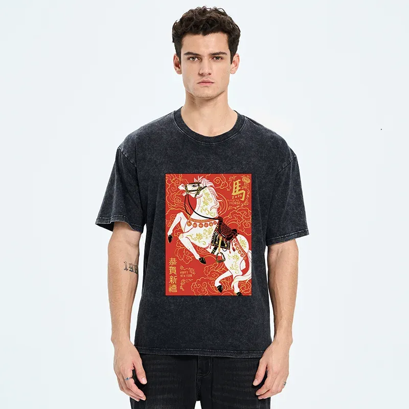 Tokyo-Tiger 2026 Year Of The Horse Washed T-Shirt