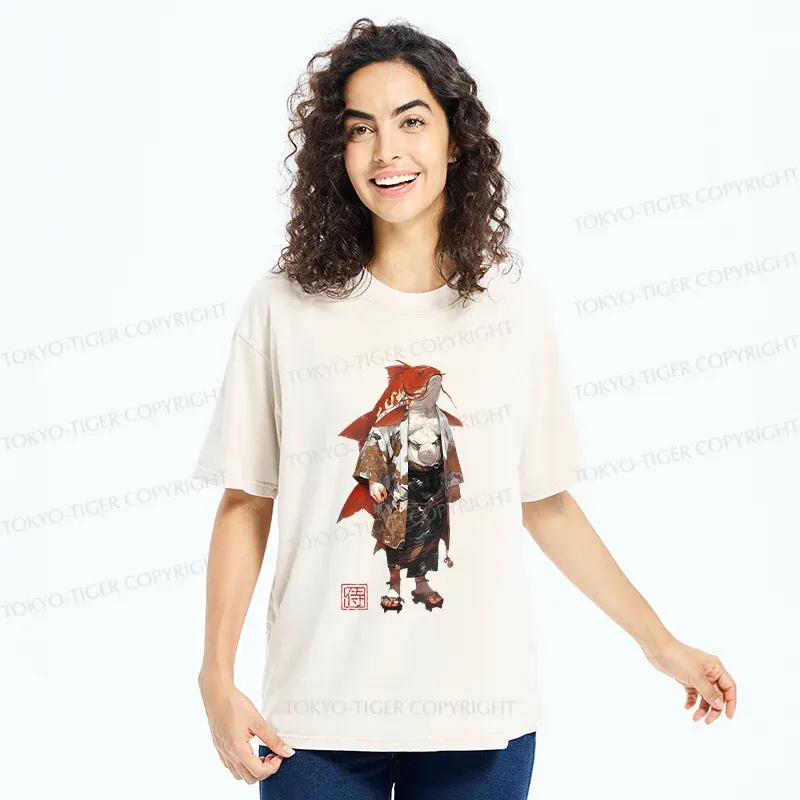 Tokyo-Tiger Fish Monster Washed T-Shirt