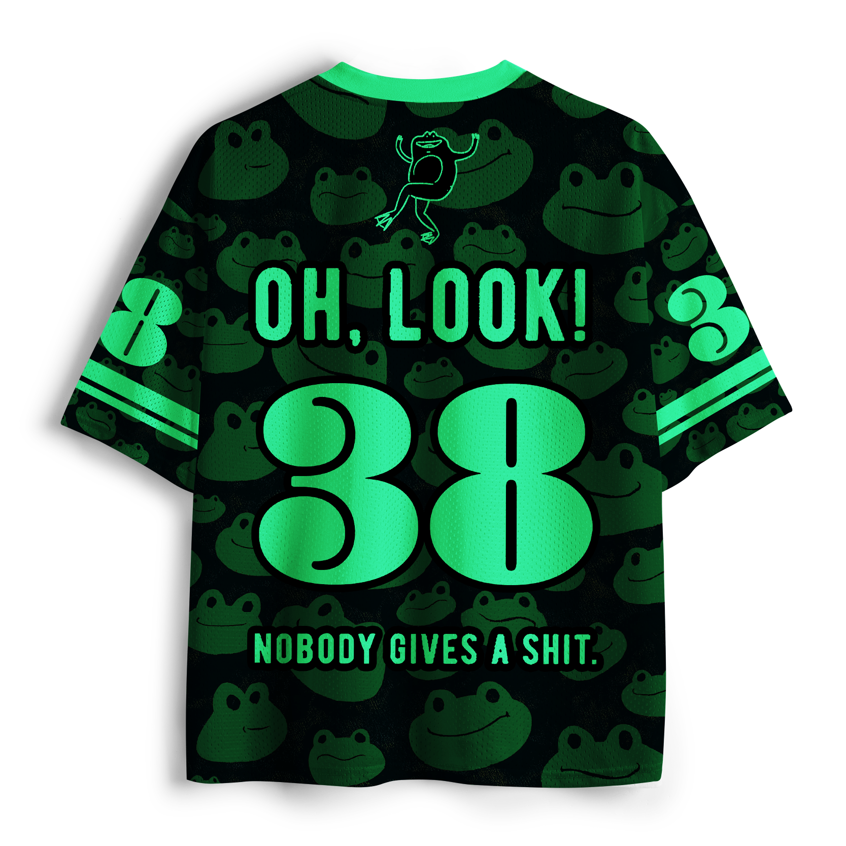 Tokyo-Tiger "Nobody Gives A..." Neon Frog Mesh Jersey