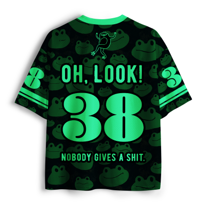 Tokyo-Tiger "Nobody Gives A..." Neon Frog Mesh Jersey