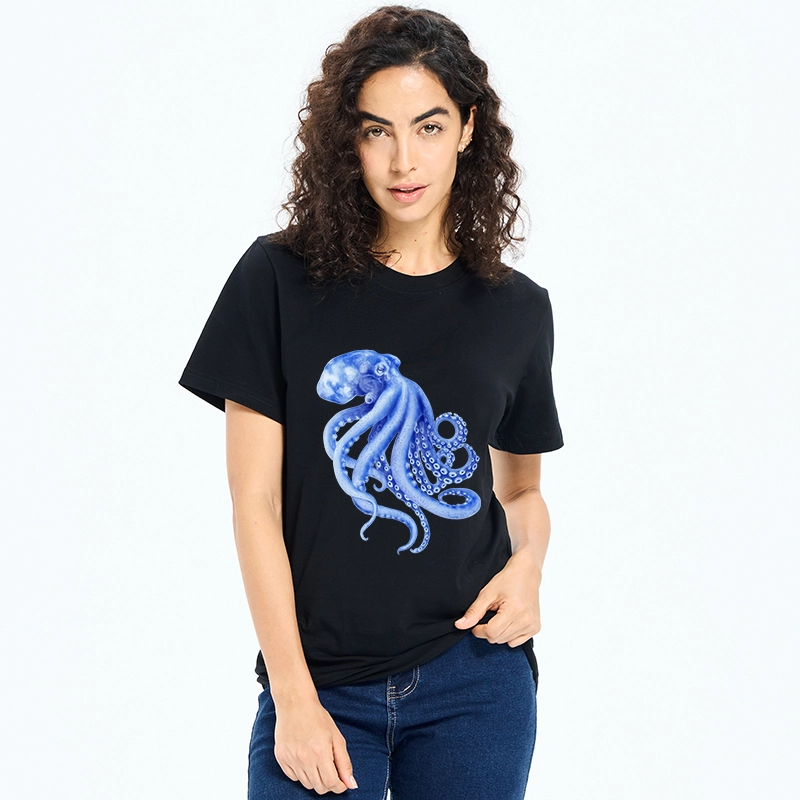 Tokyo-Tiger Retro Blue Octopus Classic T-Shirt
